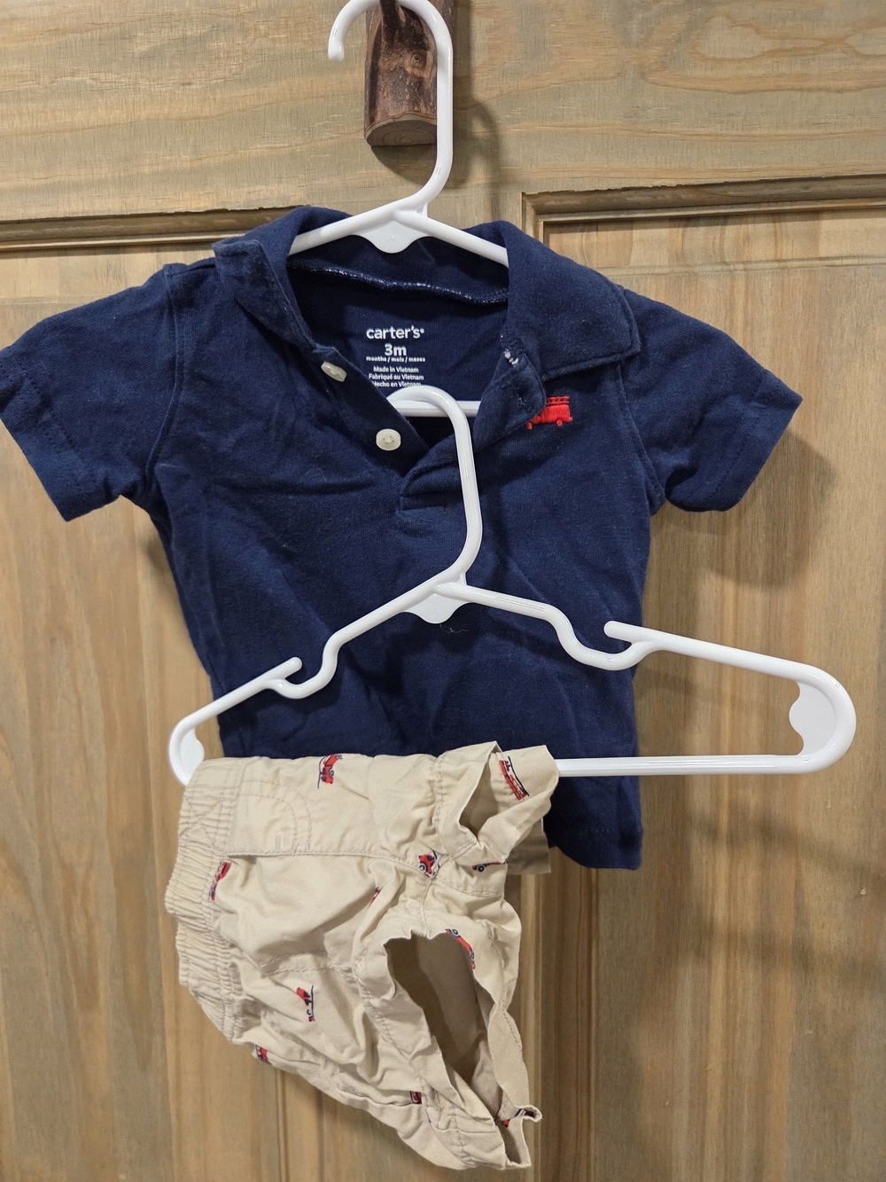 **BUNDLE & SAVE** Carter's Navy And Khaki Polo Firetruck Set